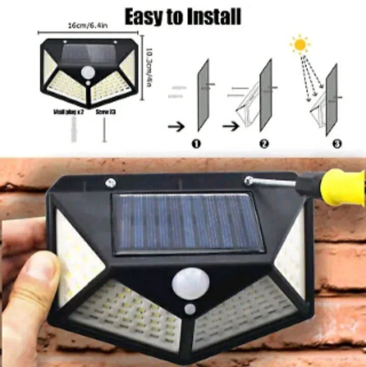100 LED Motion Sensor Solar Light