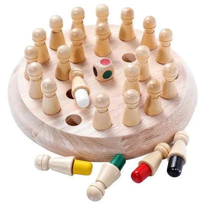 Wooden Memory Chess Game