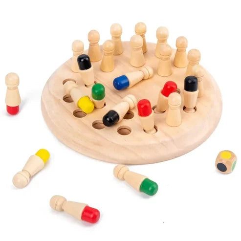 Wooden Memory Chess Game
