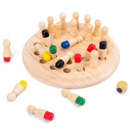 Wooden Memory Chess Game