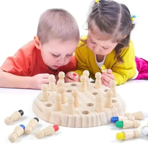 Wooden Memory Chess Game
