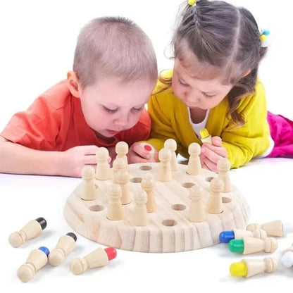 Wooden Memory Chess Game